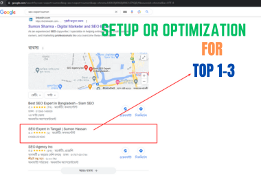 setup or optimization google my business profile, gmb ranking, map citation