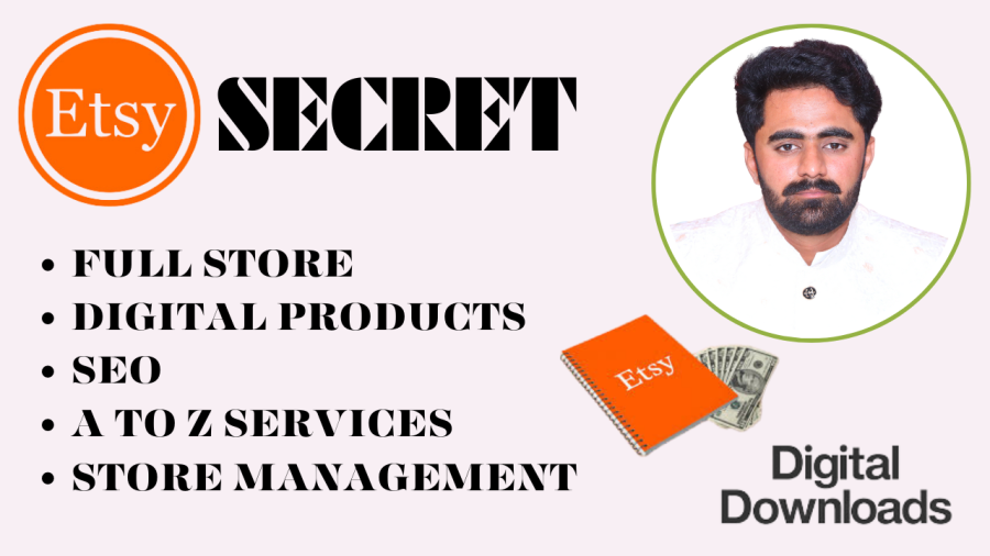 I will Design 5 Etsy digital product, ETSY SEO, Etsy Shop Setup, Etsy product listing - ETSY EXPERT