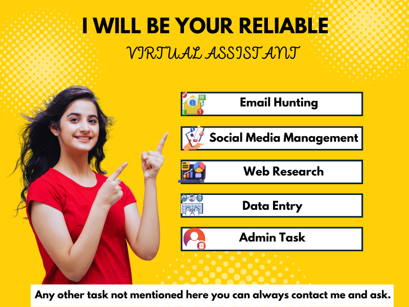  Your Reliable administrative virtual assistant and data entry person