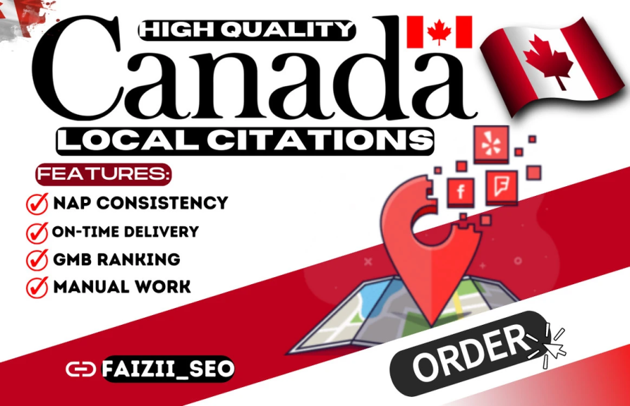 I will do top 70 canada local citations for local business seo