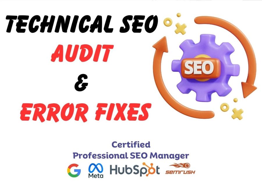 Professional Technical SEO and Error Fixes for Ranking your website.