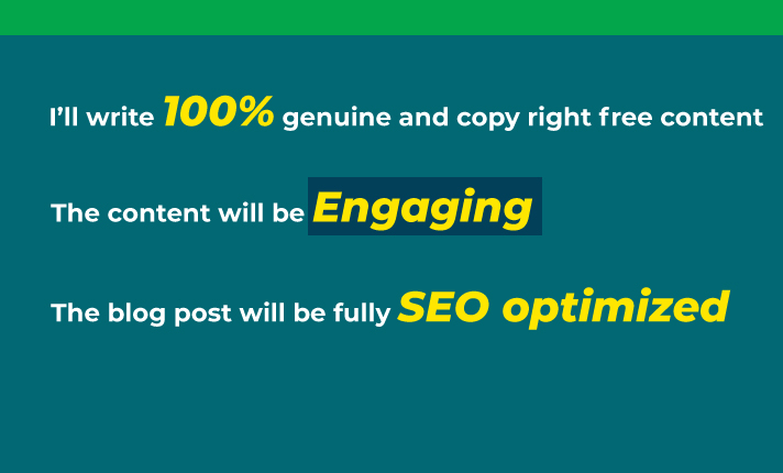 I will write SEO Optimized articles and Blog post upto 1500 words