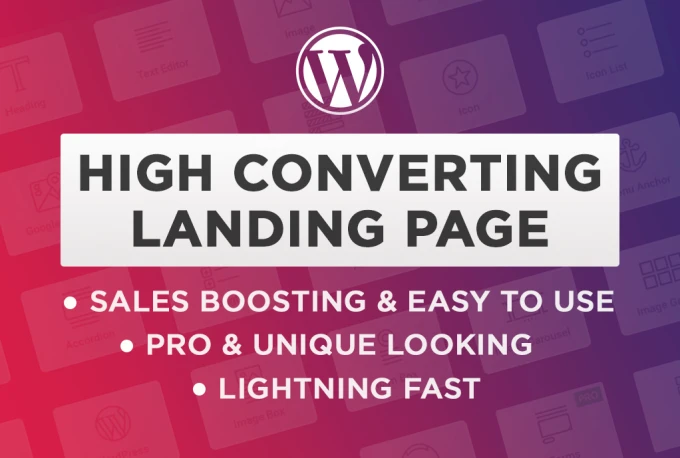 I will build High Converting Wordpress Landing pages 