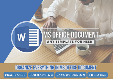 I will create ms word template, format microsoft word editable document