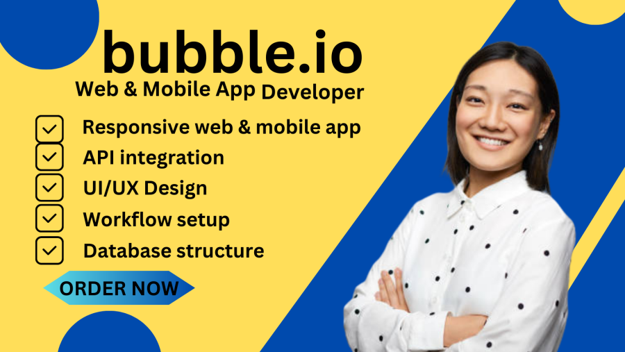 I will be your Professional bubble developer, Mobile app developer, web application software develop