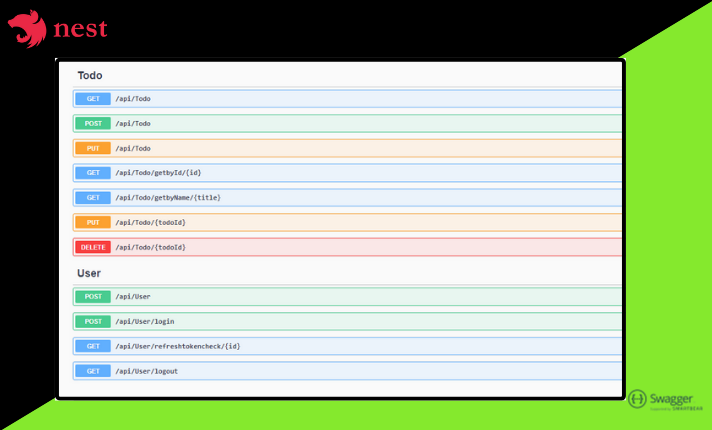 Make a rest API using nestjs with a swagger documentation