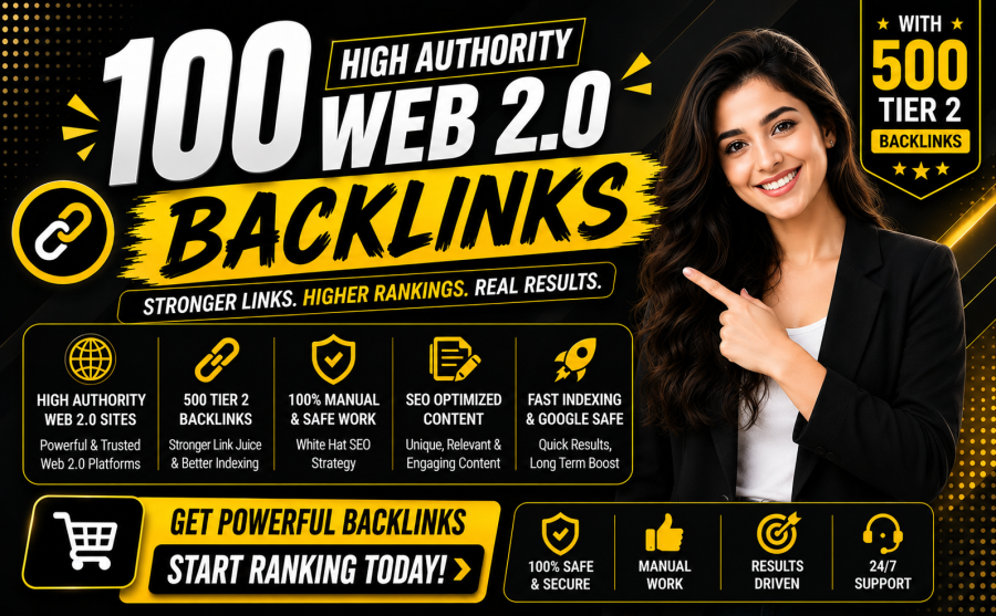 Get 100 Tier 1 + 500 Tier 2 Web 2.0 Manual Backlinks High DA SEO Links to Boost Google Ranking 2026