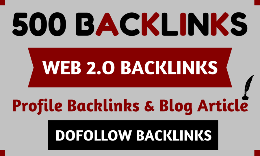 Get 500 Web 2.0 High PR Backlinks for your website 