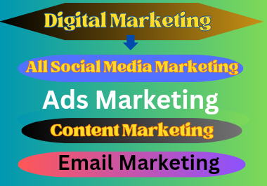 I will be your digital marketing manager and social media manager