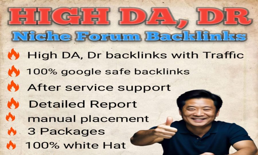 I will create High DA, DR Forum posting Backlinks