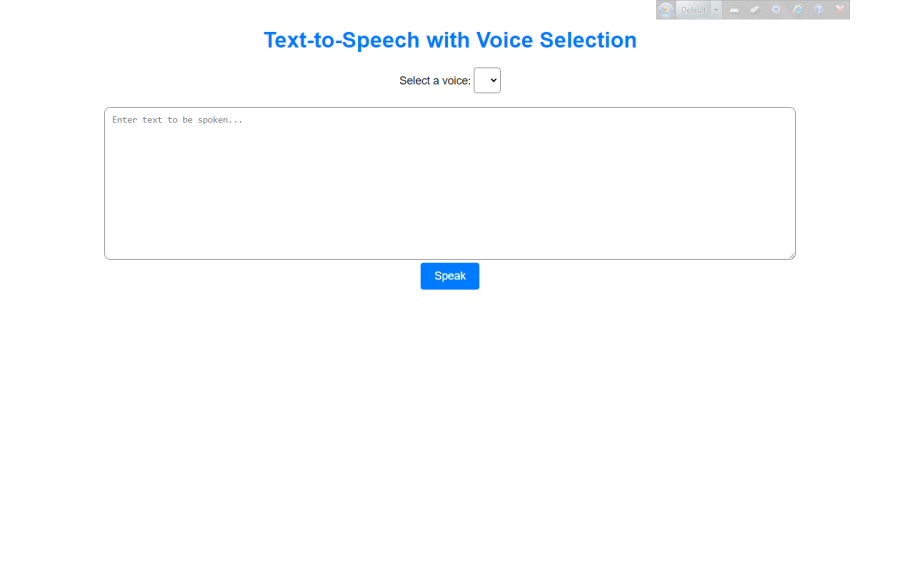 Very Easy and Simple Text To Speech Converter in HTML
