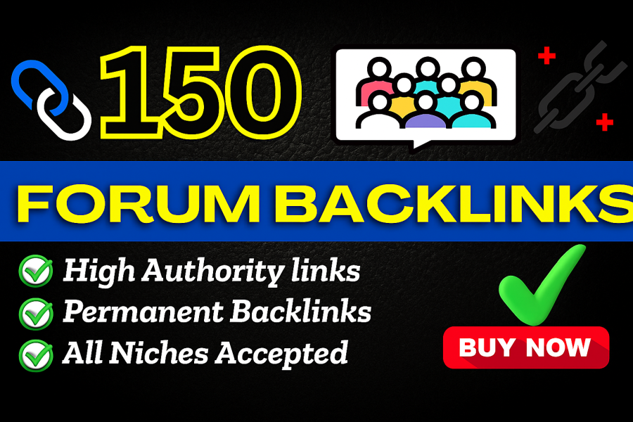 150 High Quality Forum Backlinks for SEO