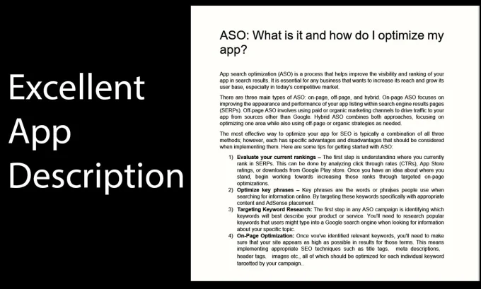 I will write an excellent app description for App store