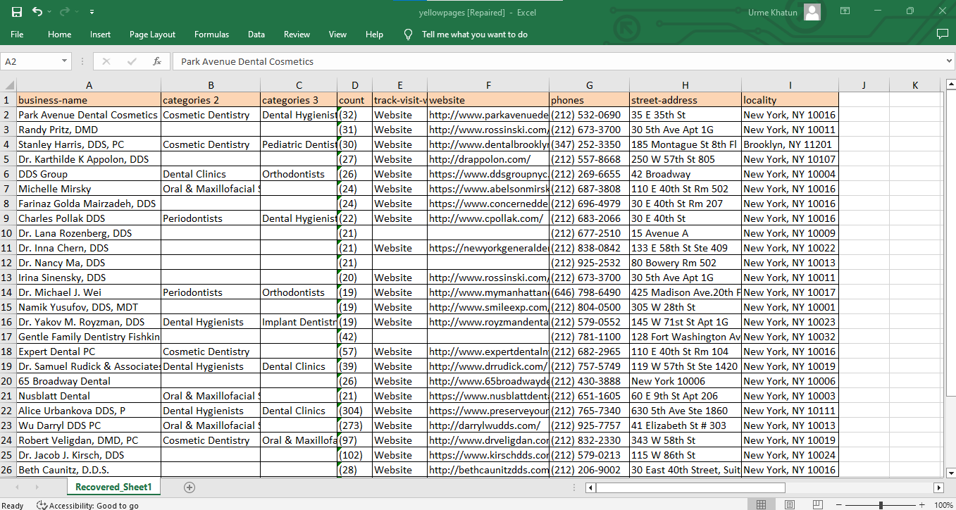 Virtual assistant for data entry Excel, copy paste, Word, PDF