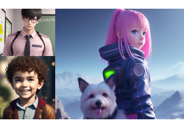 Create realistic and anime characters using ai and photoshop.