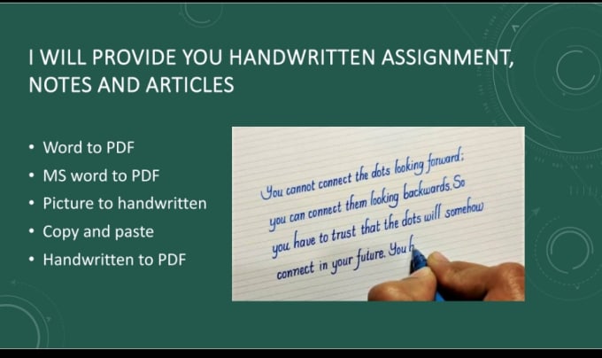 I will write article and data typing.