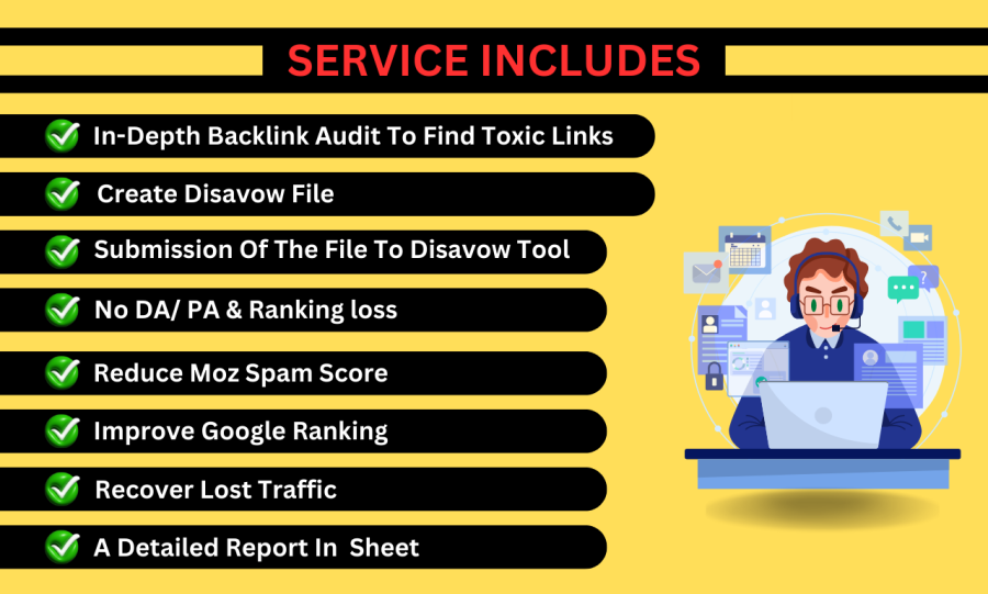  I will disavow spammy toxic bad backlinks to decrease high spam score