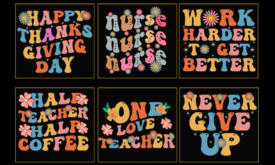 I will do groovy retro wavy typography t shirt design