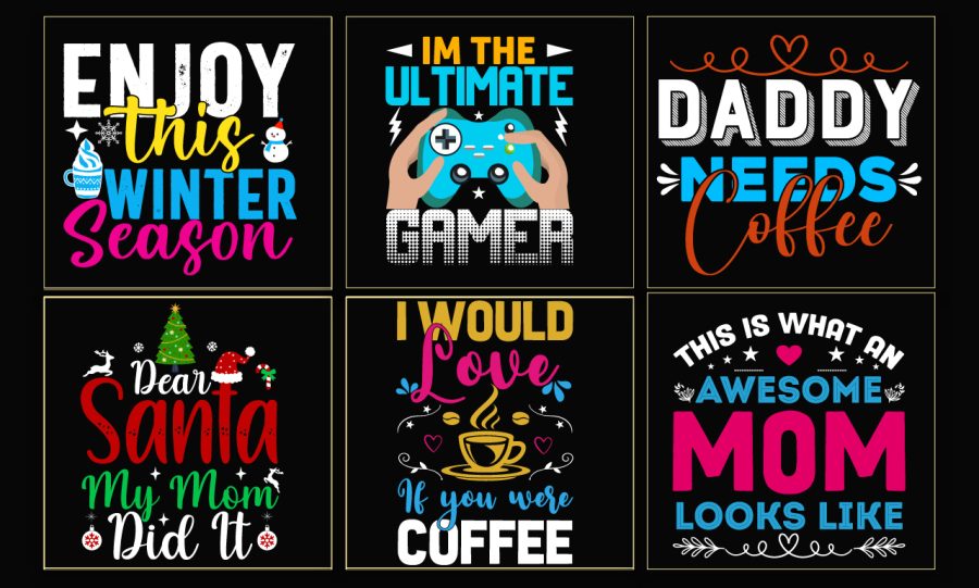 I will do minimal creative typography t shirt and custom t shirt design