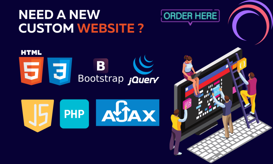 I will build custom coding responsive mobile friendly website in HTML, CSS, Bootstrap