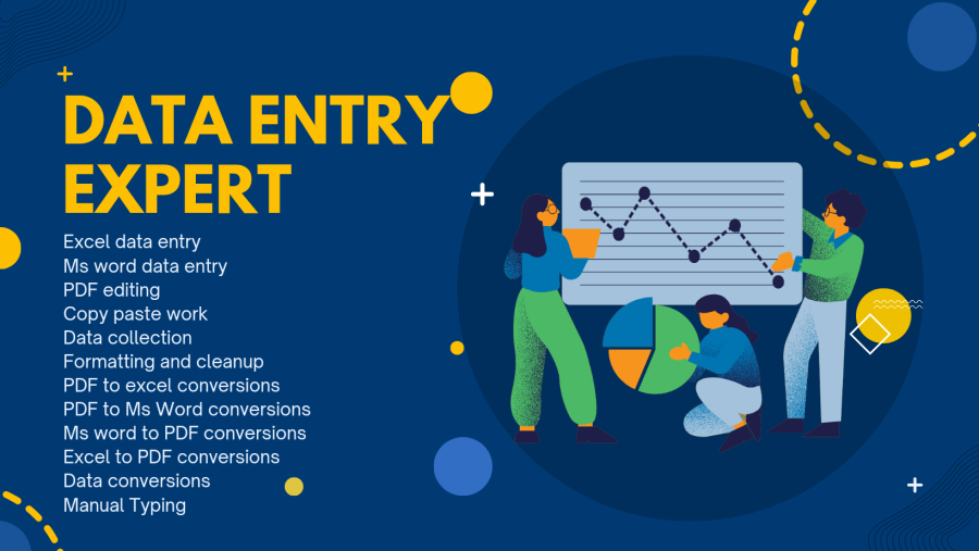 I will do data entry, Copy paste, Excel Data entry