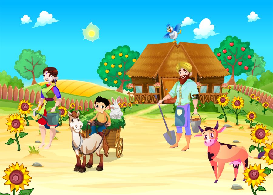 I will draw children story book illustration ,kids book cover and vector tracing