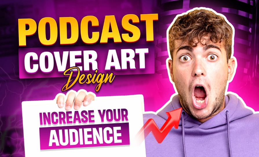I will do unique podcast cover art design