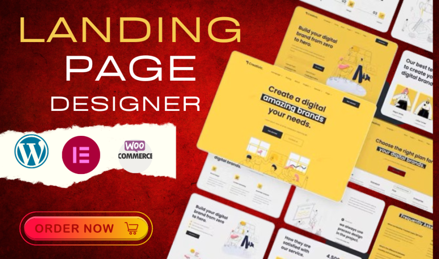 I will design WordPress landing page or elementor landing page design
