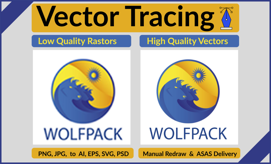 I will do vector tracing, trace logo, vectorize images, redraw logo, image to vector