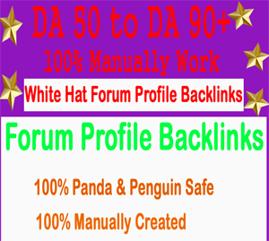 20 Dofollow Profile Links From DA 50 to DA 90+100% Manually Created