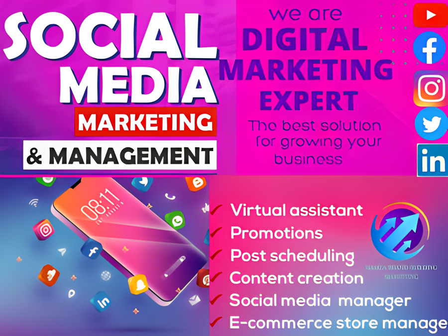I will be your expert social media manager 
