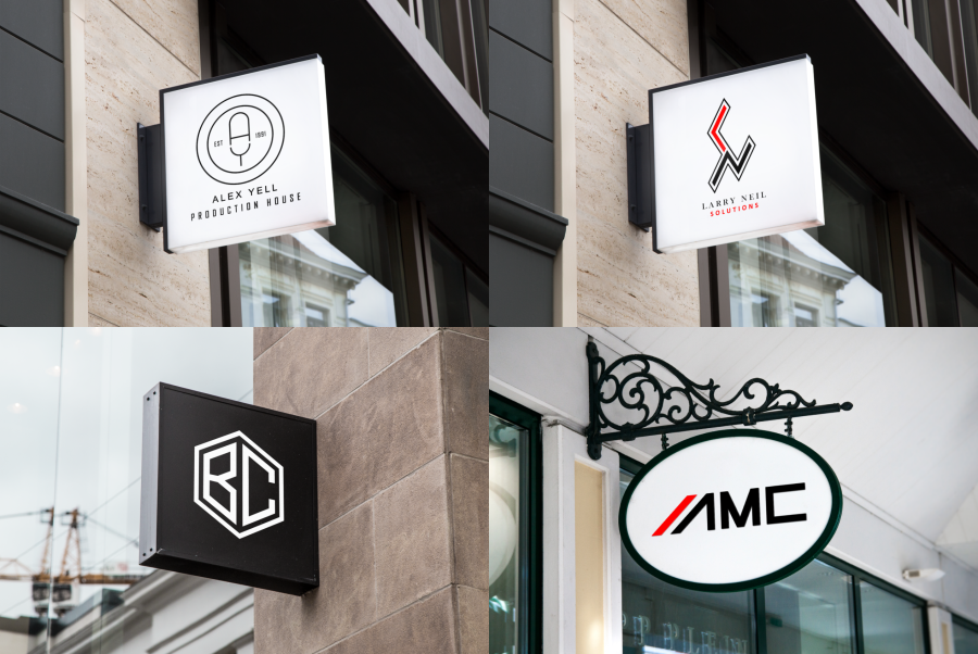 I will design an awesome logo with free 3d Mock-up