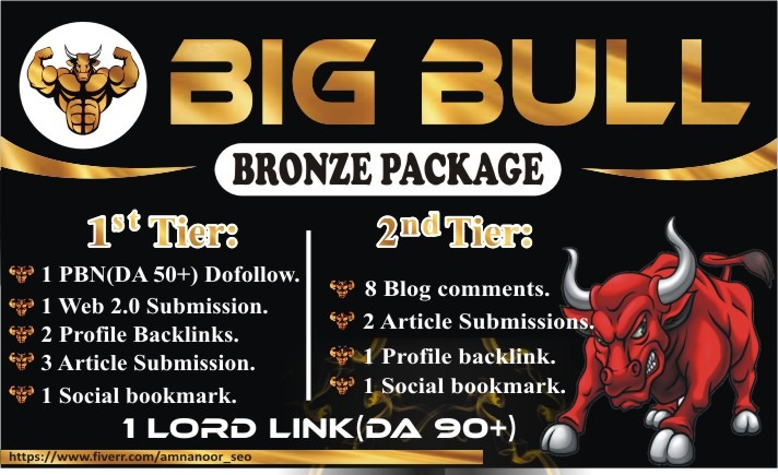 Big-Bull complete monthly SEO service with high authority Do-Follow backlinks