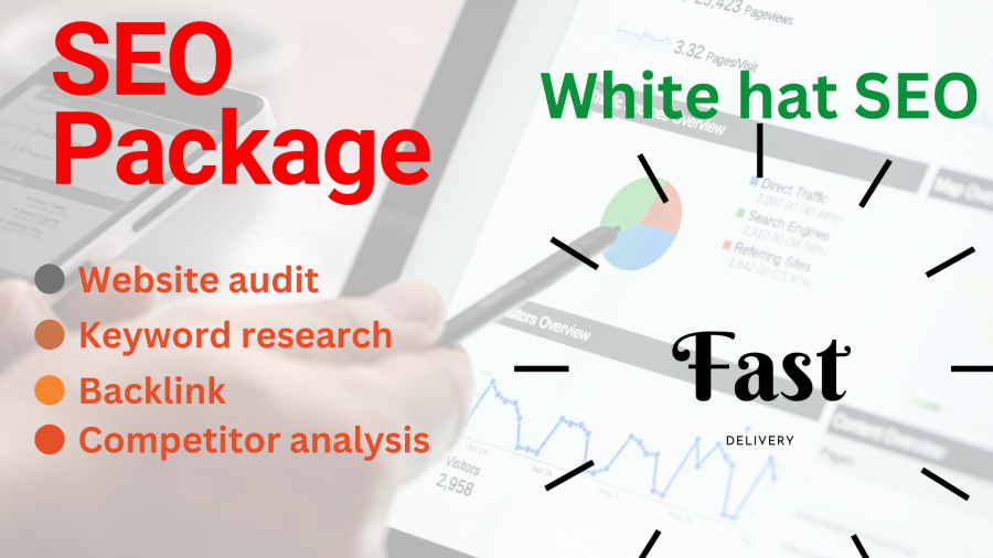 SEO package website audit,keyword research,backlink,competitor analysis 