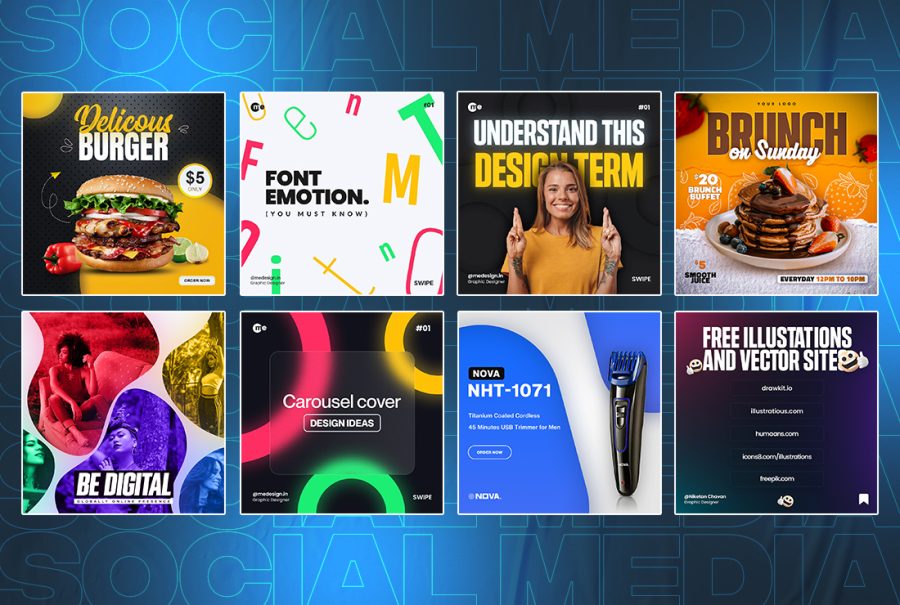 I will design post, story, carousels post, banner ads