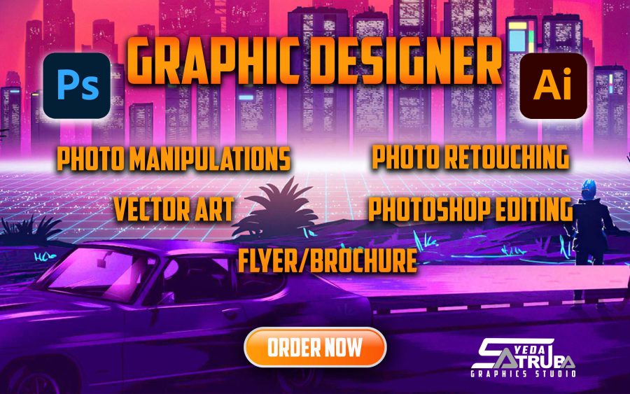 I will be your graphic designer, vector art and photoshop edits