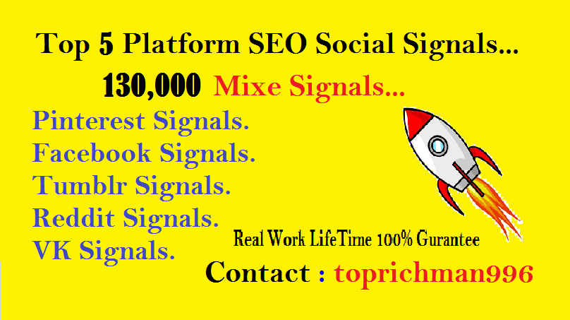 Provide 130,000 Mix 5 Social Signals Share manually Service HQ SEO PBN Backlink Boost Bookmark 
