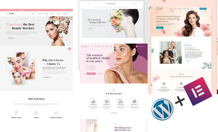 I will design, redesign spa website, beauty salon, barber website, hair extension