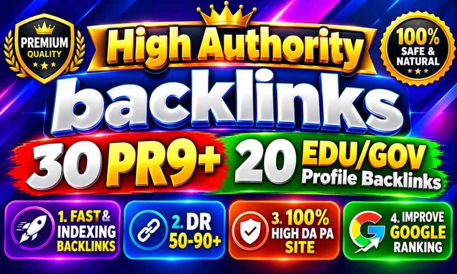 I will do 30PR9+20 EDU/GOV profile backlinks high authority