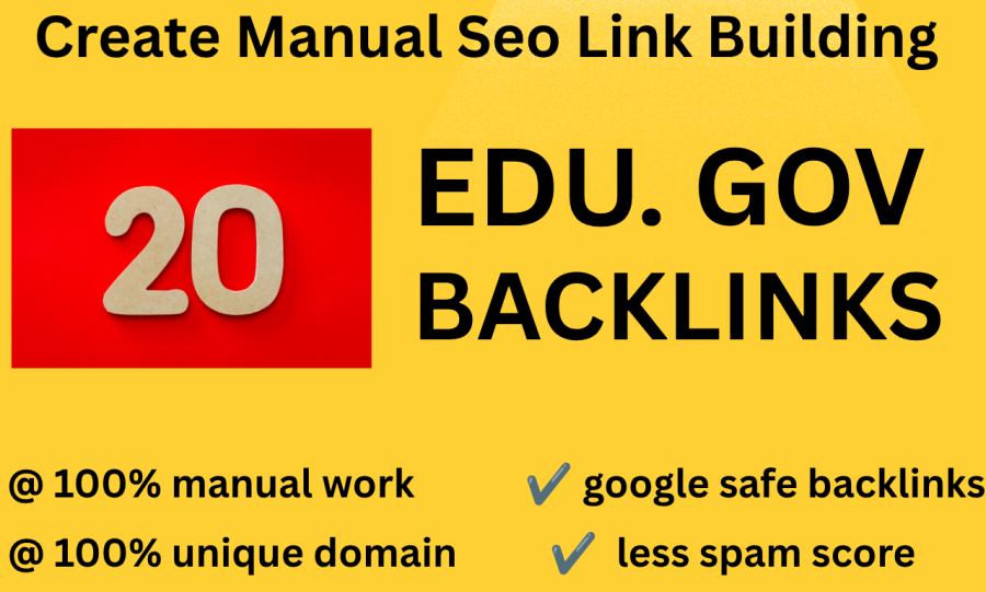 i well create 20 edu/ gov profile backlinks 