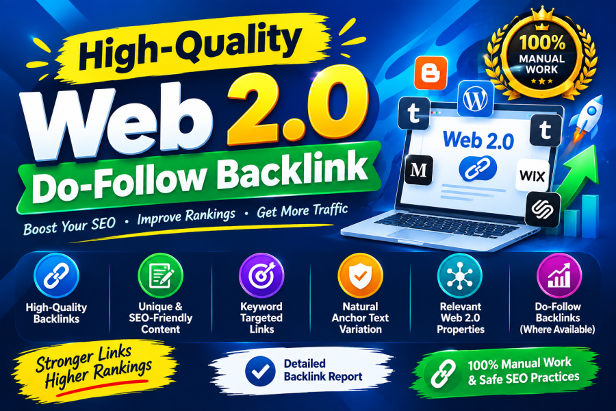 Get Ranked With 250 Powerful Web 2.0 Do-Follow Backlinks - Achieve Fast Results
