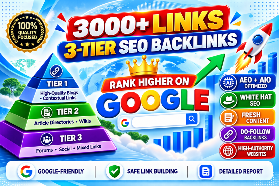 3000+ High-Authority 3-Tier Backlinks for Rapid Google Ranking