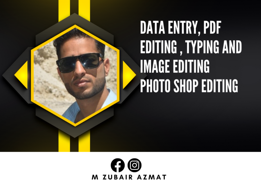 I will Provide Data Entry, Editing in PDF JPG and PNG file and also Typing Service