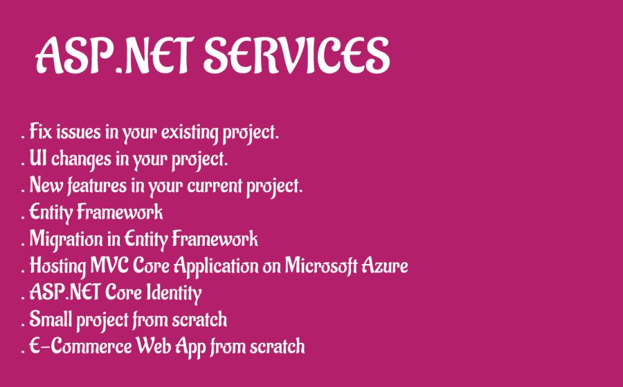 I will develop asp net mvc, asp net core mvc web apps and websites