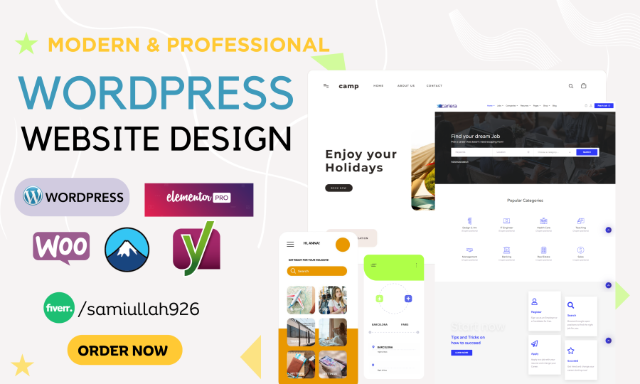 I'll do Wordpress webite deign,redesign wordpress landing page design in 24 hour