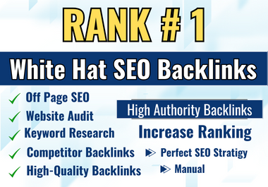 I will rank your website on google 1st page, SEO link building services