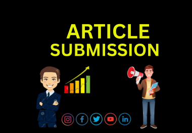 I will do 50 article submission backlinks 
