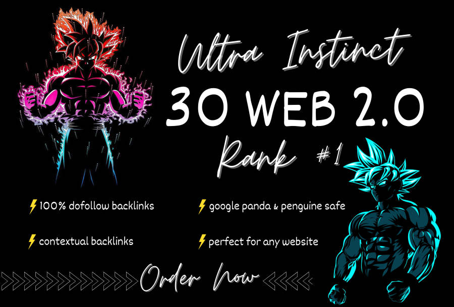 High Authority 30 Web 2.0 Contextual Backlinks with Tier-2 Juice 