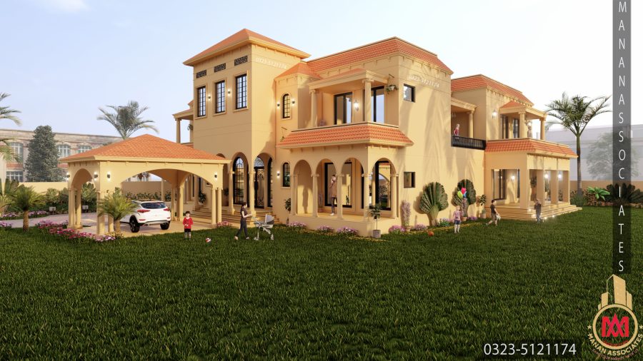 Front Elevation, Spanish elevation, Exterior Elevation Design, House Front 