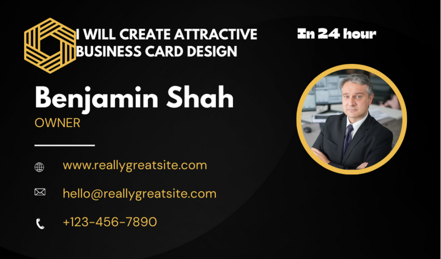 I will create attractive business card design in just 24 hours 